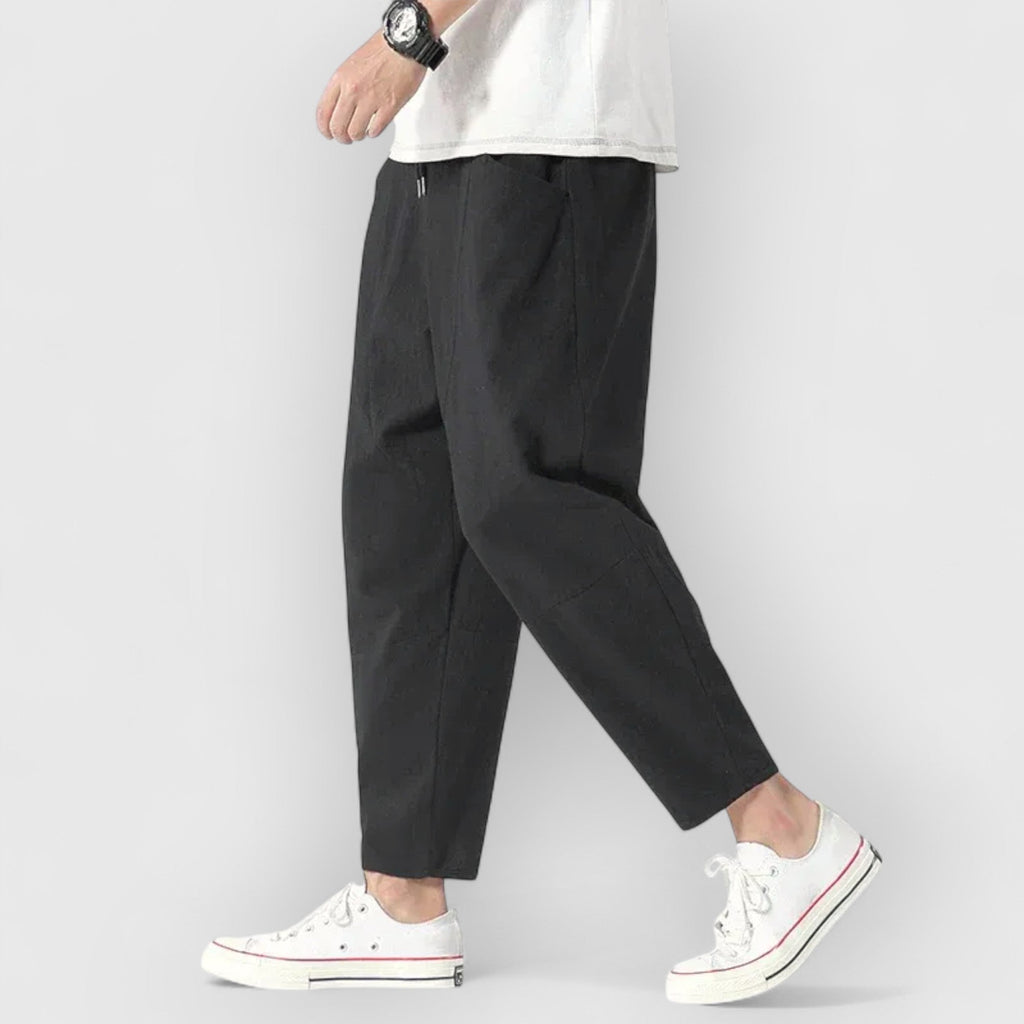 KYOTO – pantalones cropped de lino