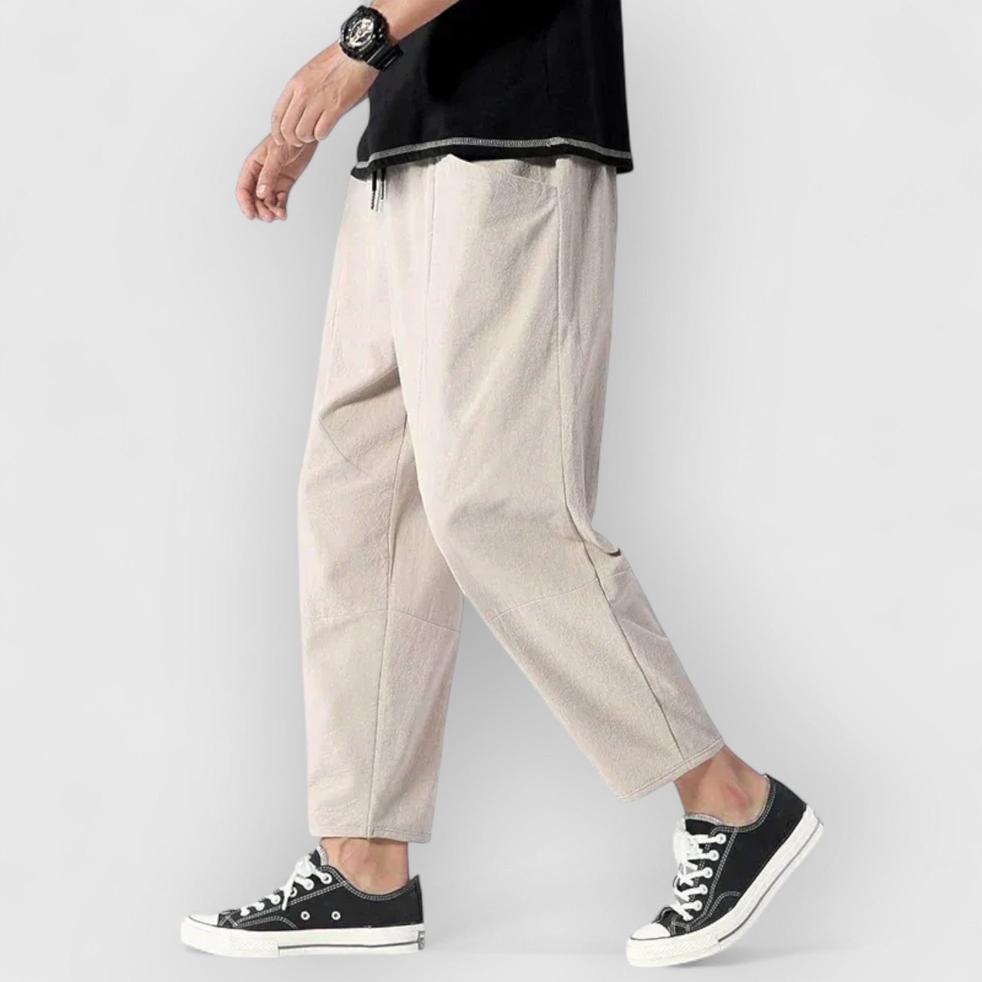 KYOTO – pantalones cropped de lino