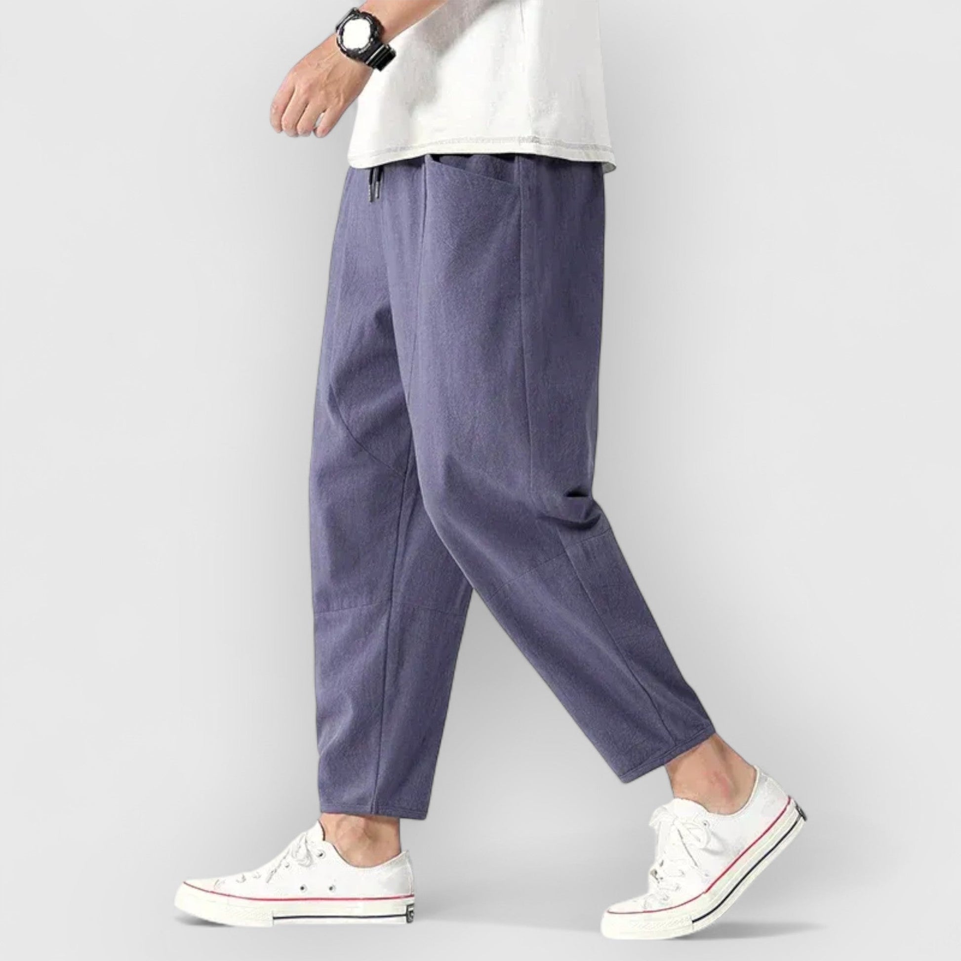 KYOTO – pantalones cropped de lino