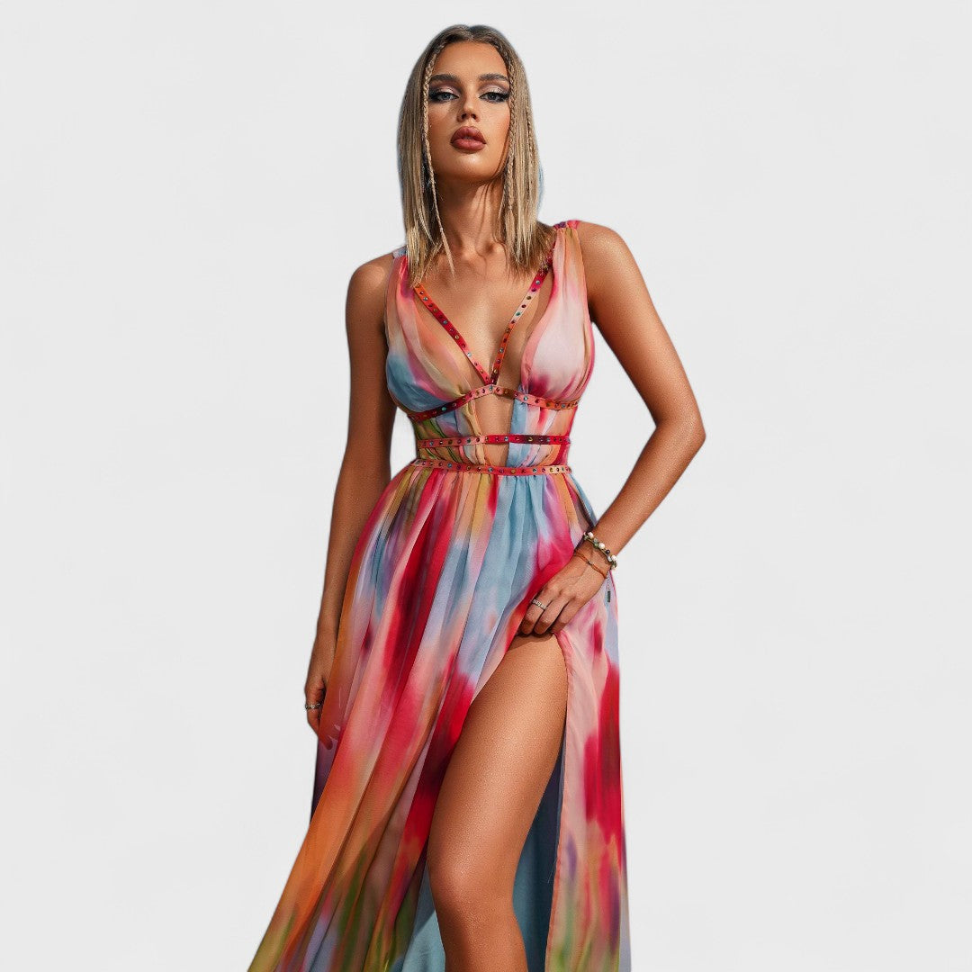FREYA – vestido largo pintado