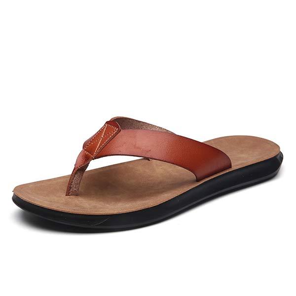 BAHARI™ | CHANCLAS DE CUERO PARA HOMBRE CON DISEÑO VINTAGE