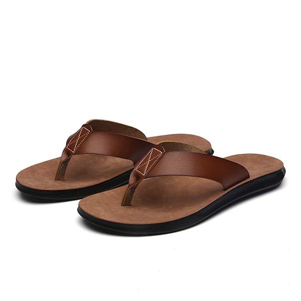 BAHARI™ | CHANCLAS DE CUERO PARA HOMBRE CON DISEÑO VINTAGE