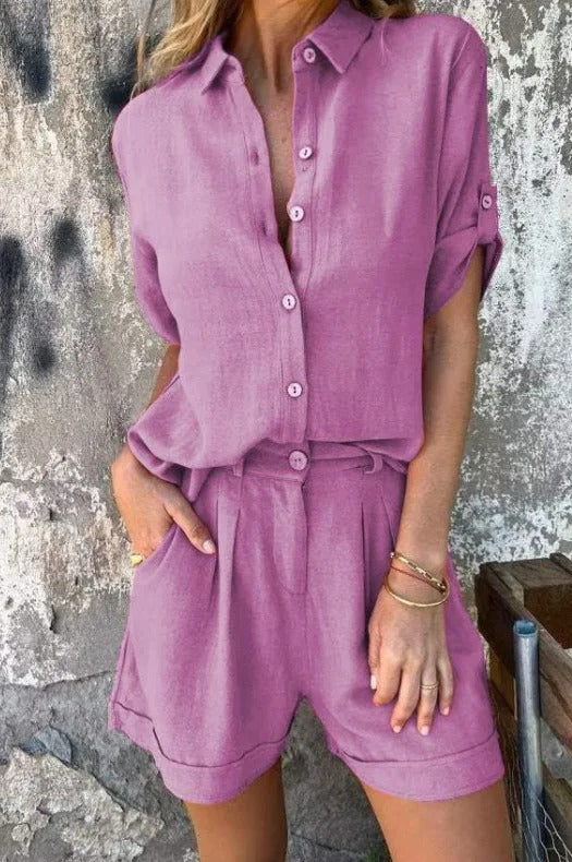 LINNÉA™ – CONJUNTO DE LINO DE DOS PIEZAS PARA MUJER
