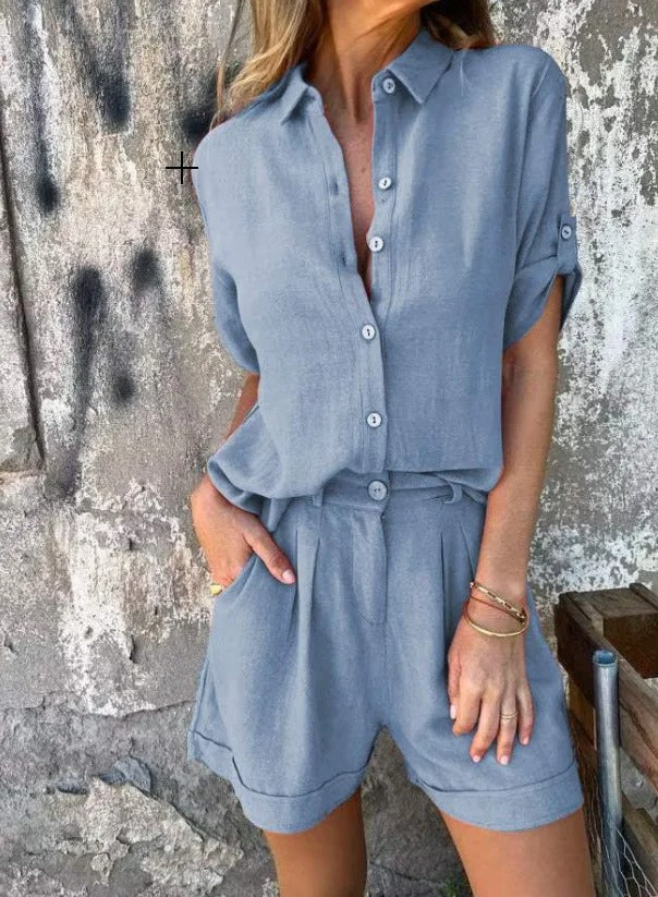 LINNÉA™ – CONJUNTO DE LINO DE DOS PIEZAS PARA MUJER
