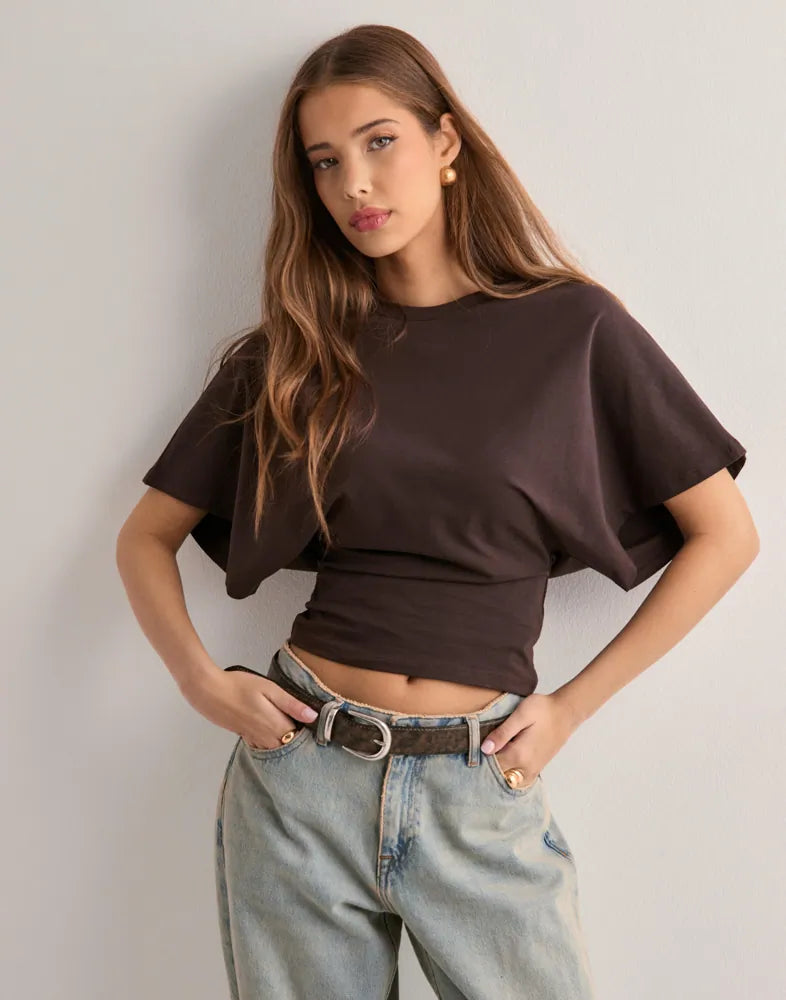 TRENDY™ – CAMISETA DE MANGA ANCHA