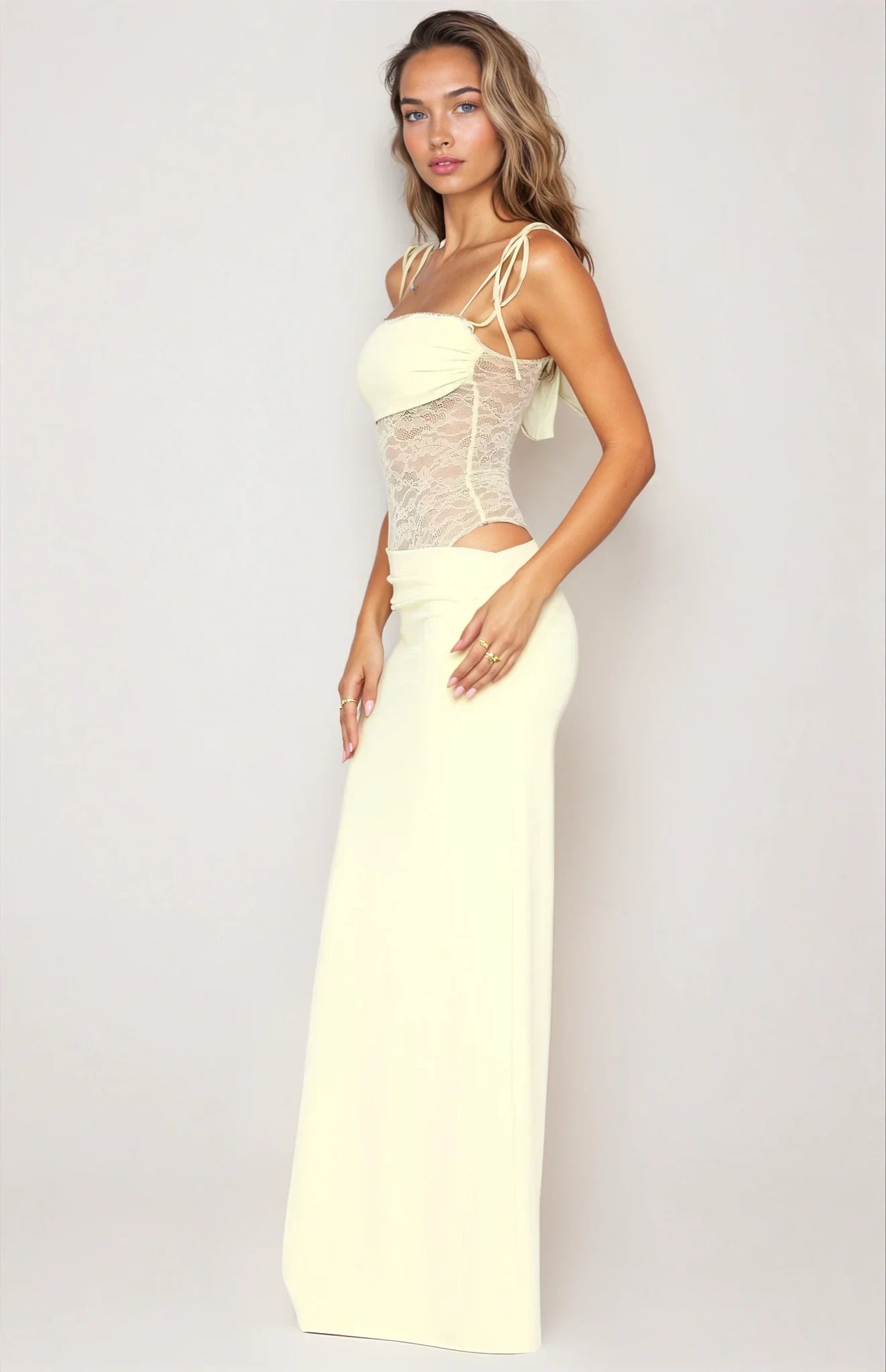 ELLA – vestido midi satinado