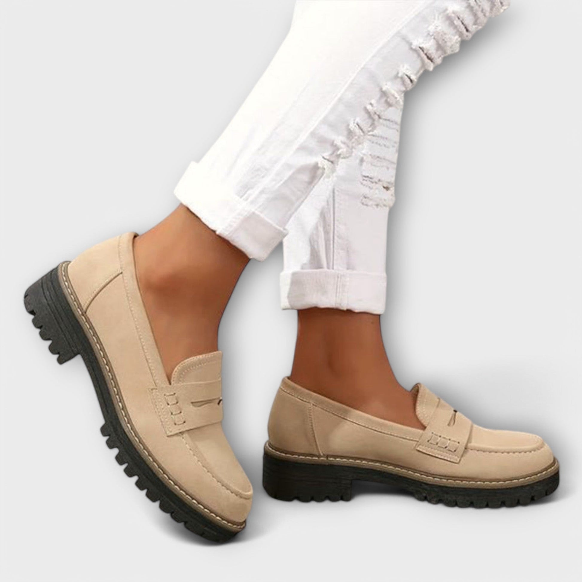 ALISA™ | MOCASINES DE ANTE CON PLATAFORMA CÓMODA