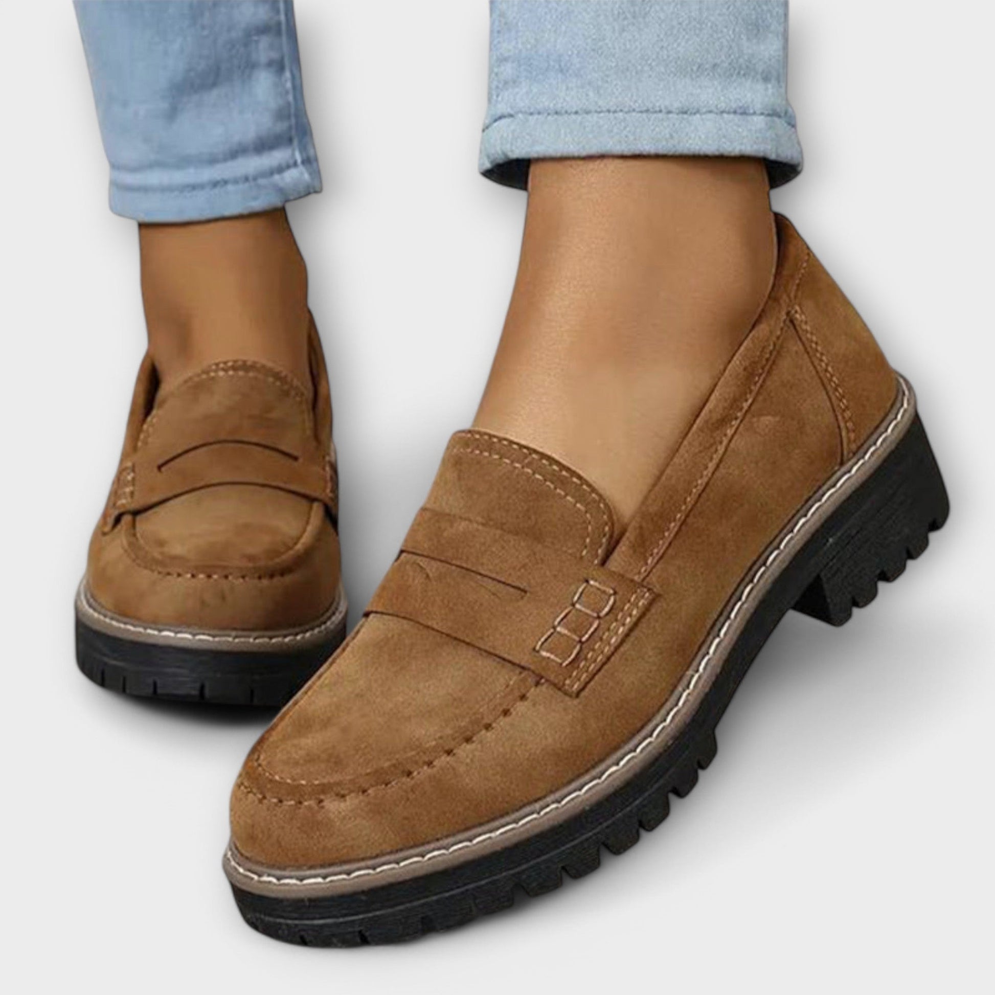 ALISA™ | MOCASINES DE ANTE CON PLATAFORMA CÓMODA