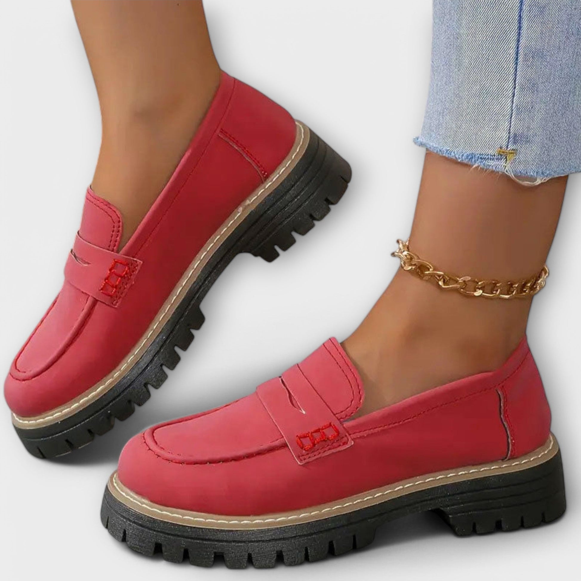 ALISA™ | MOCASINES DE ANTE CON PLATAFORMA CÓMODA