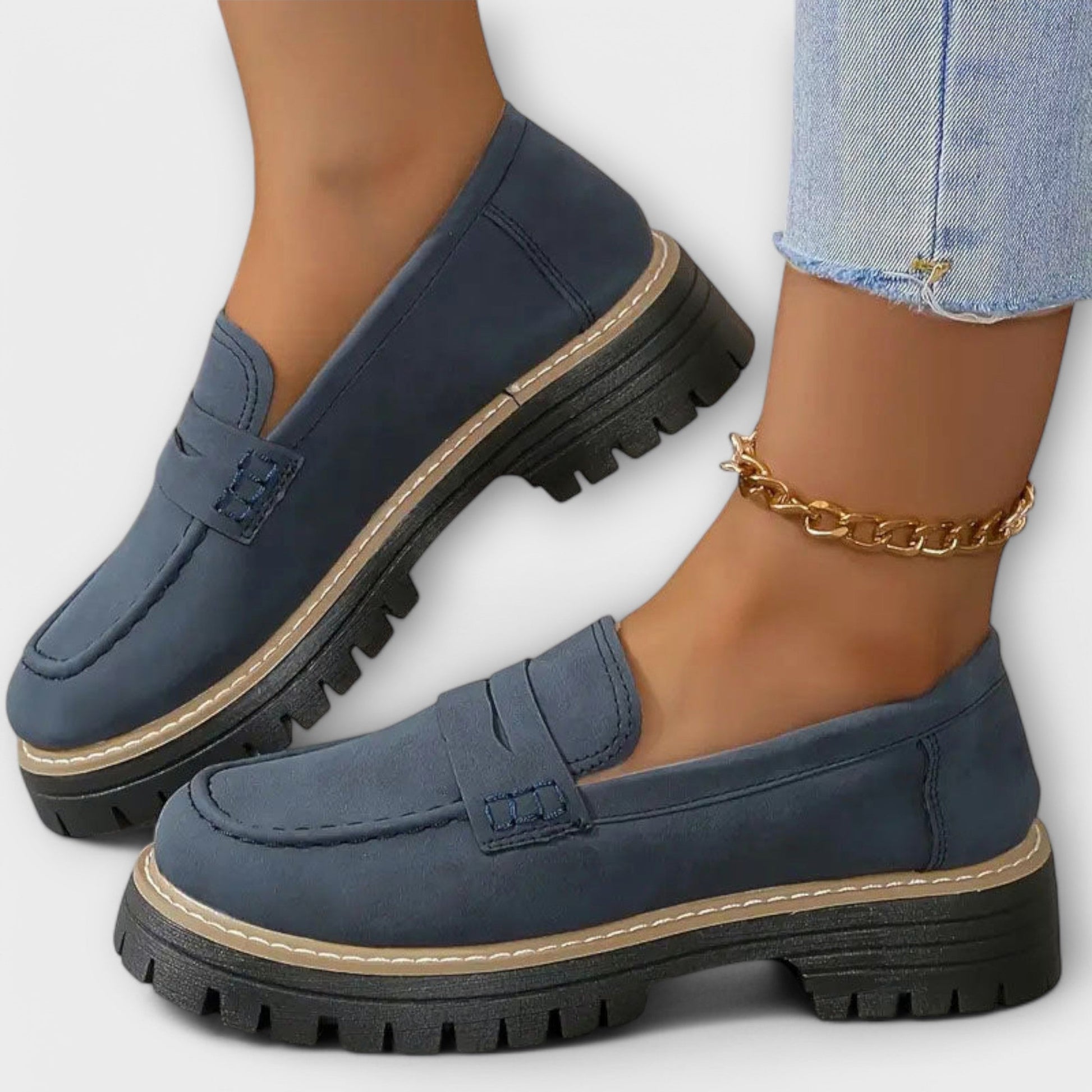 ALISA™ | MOCASINES DE ANTE CON PLATAFORMA CÓMODA