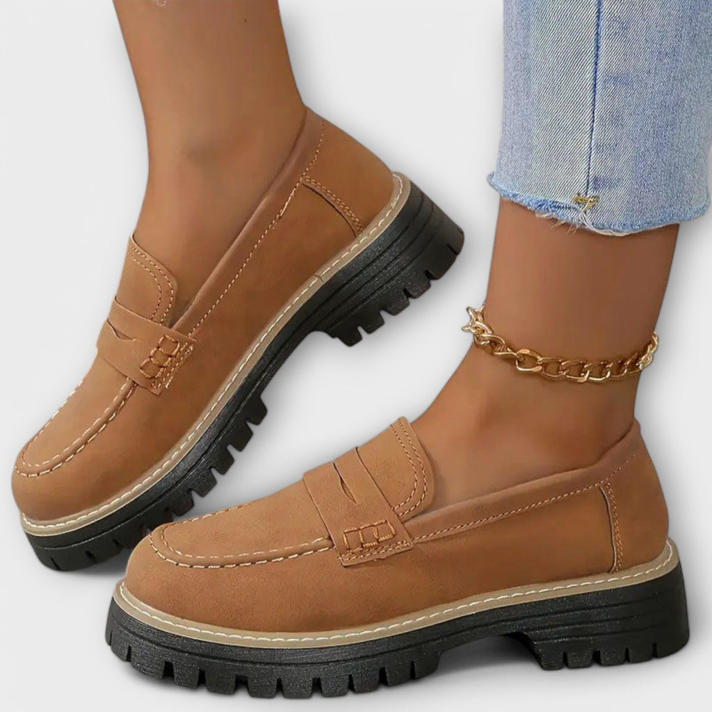 ALISA™ | MOCASINES DE ANTE CON PLATAFORMA CÓMODA