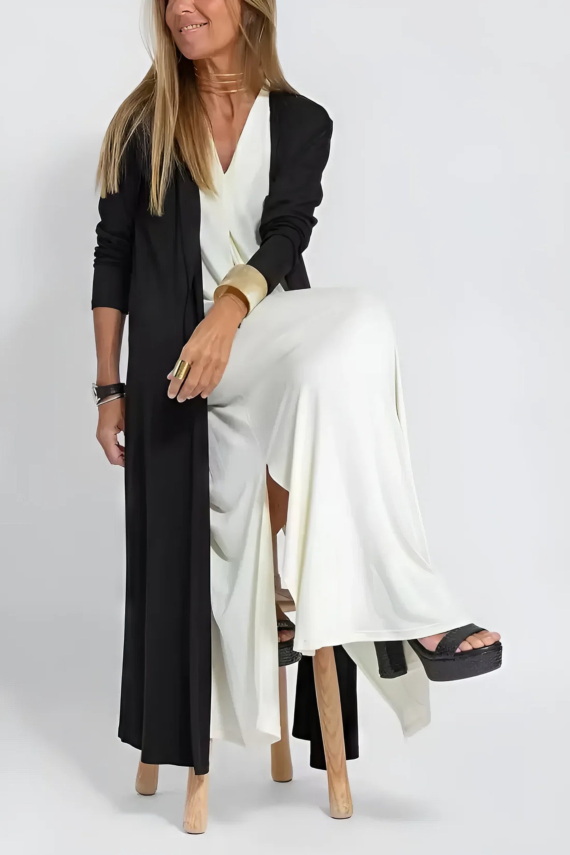 ELISE | VESTIDO LARGO ELEGANTE CON CÁRDIGAN DE REGALO
