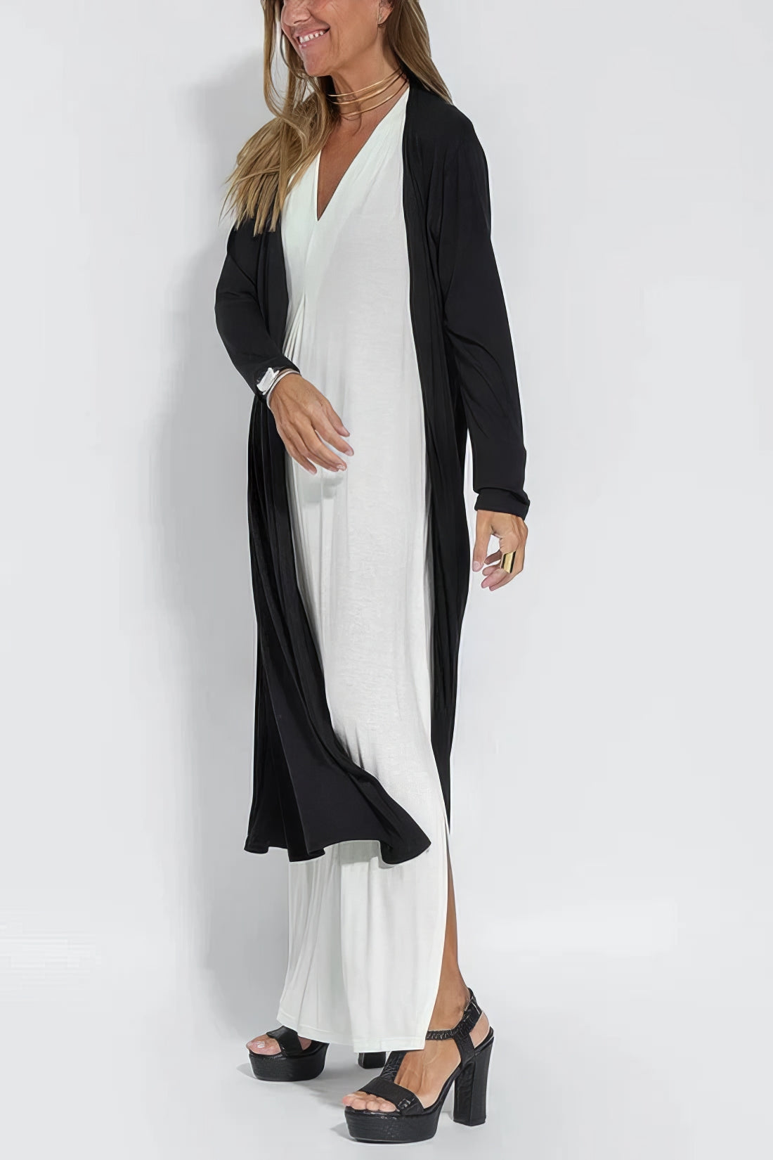 ELISE | VESTIDO LARGO ELEGANTE CON CÁRDIGAN DE REGALO
