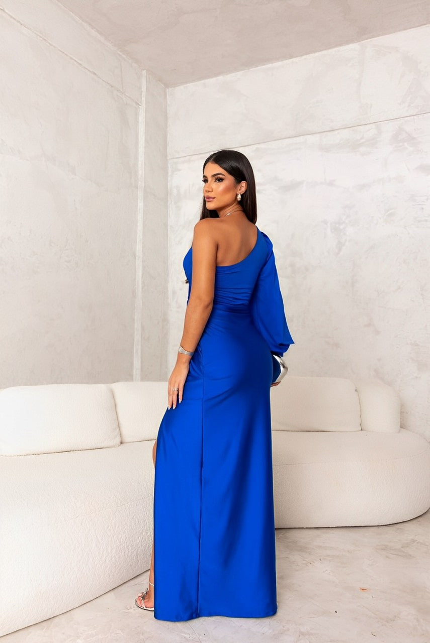 VERA™ | VESTIDO DE SATÉN DE UN SOLO HOMBRO